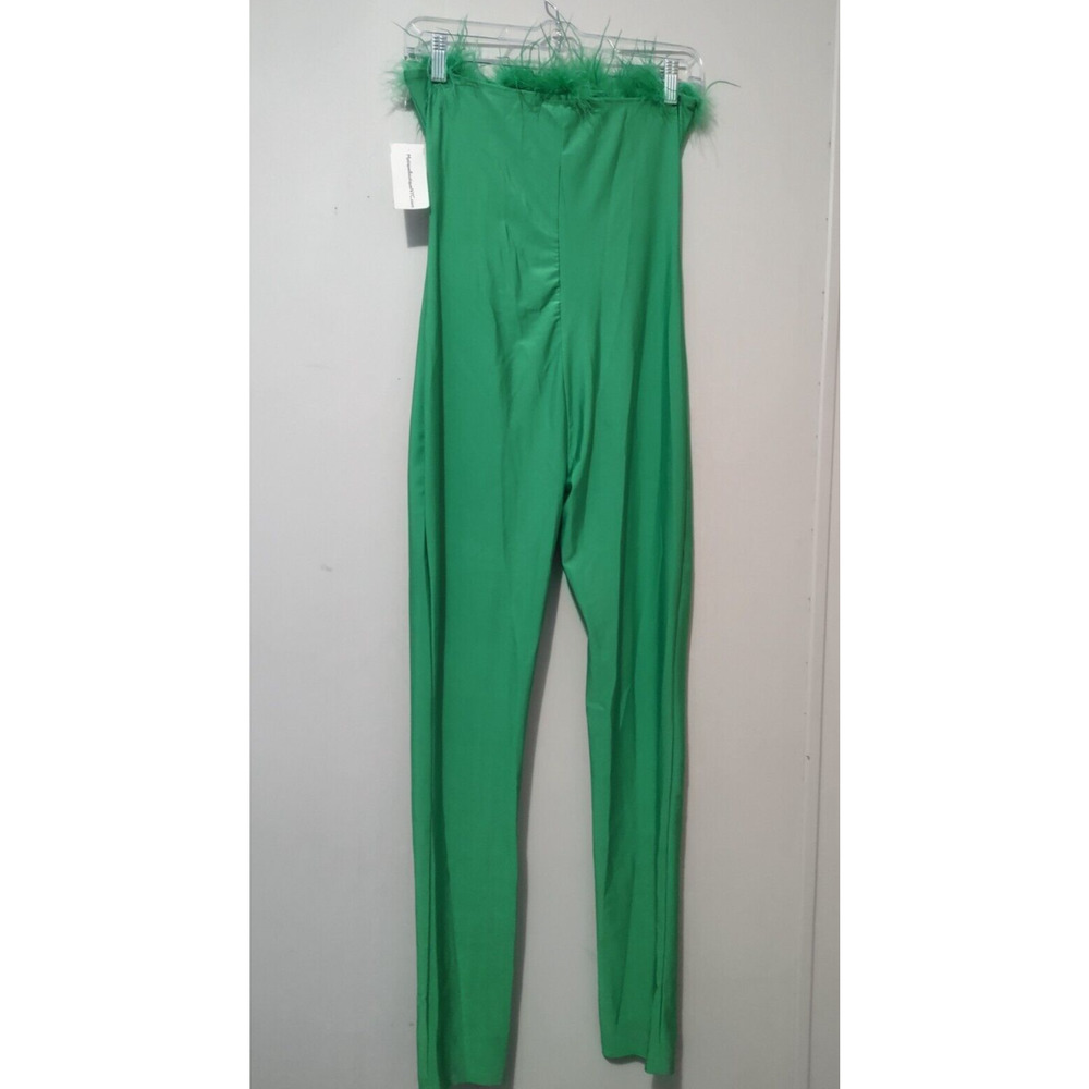NWT Halfheart Green Feather Jumpsuit Size M - Picture 3 of 7